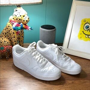 Nike Court Vision Low White Sneakers Womens 9